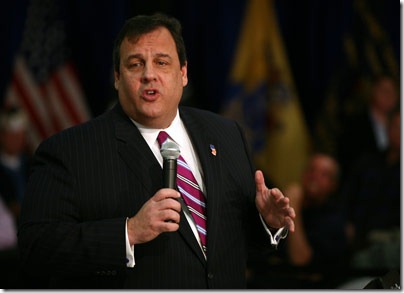 Governor Chris Christie holds a Town Hall Meeting on his Reform Agenda in Middletown, N.J. on Wednesday, Jan. 26, 2011.